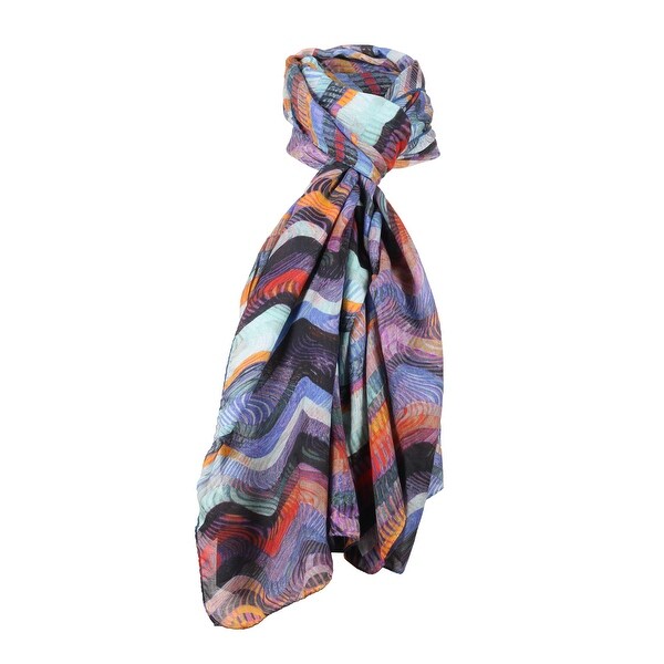 Missoni Blue Long Wave Signature Scarf - 28-79. Opens flyout.