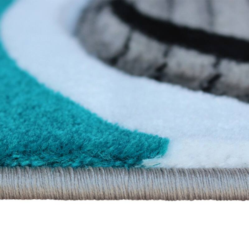 Modern High-Low Sculpted Swirl Design Abstract Area Rug
