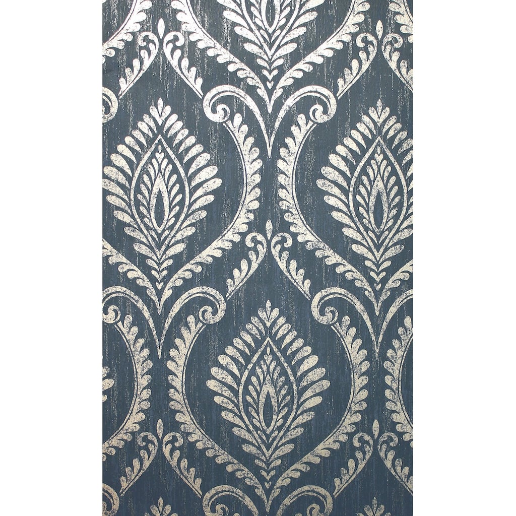 Fine Decor Estelle Navy Damask Wallpaper