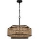 preview thumbnail 5 of 8, Teton 5-Light Matte Black Pendant