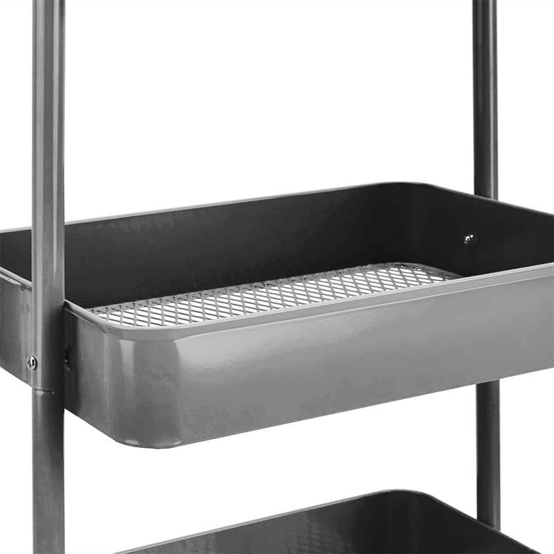 3 Tier Rolling Utility or Kitchen Cart white - 13.35"D x 17"W x 31"H