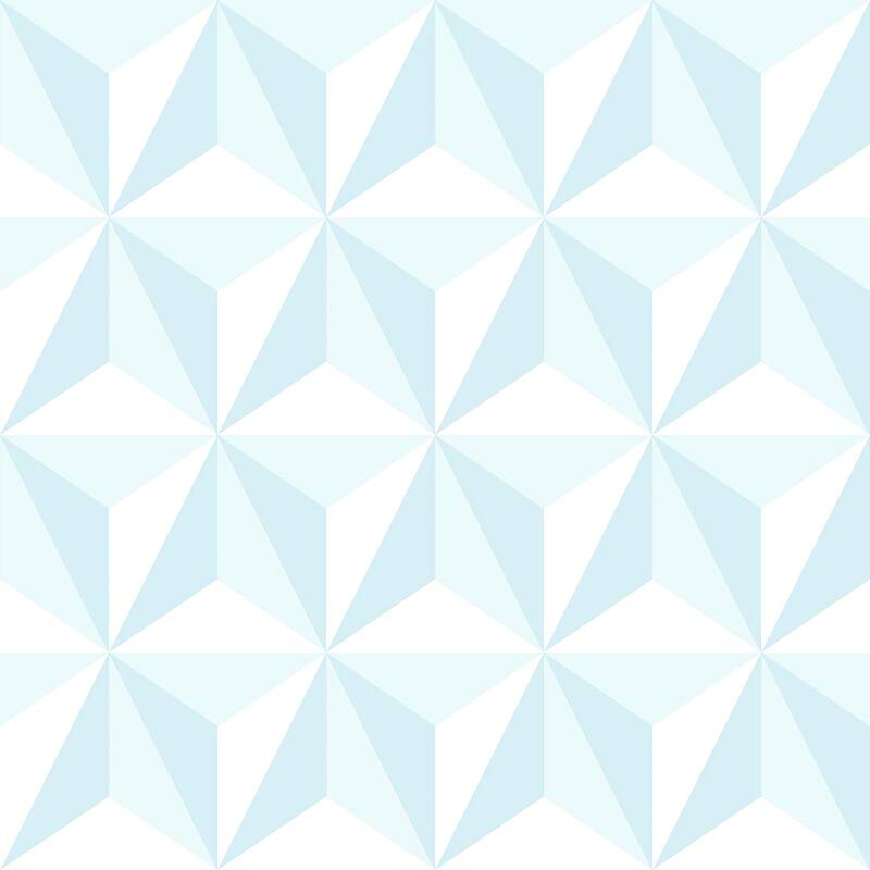 Chesapeake Adella Sky Blue Geometric Wallpaper - 20.9 x 396 x 0.025