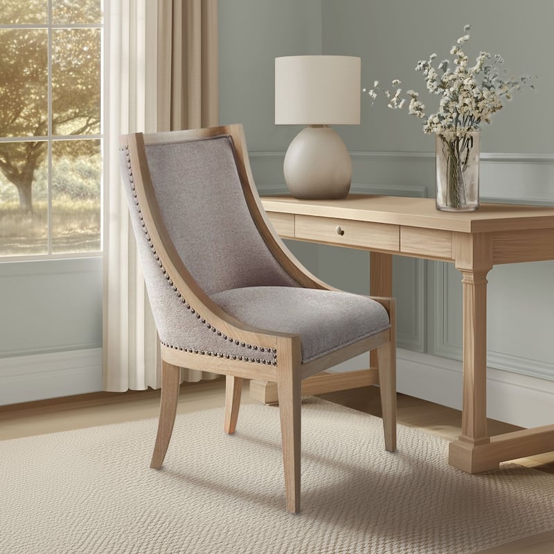 Martha Stewart Elmcrest Upholstered Dining Chair with Nailhead Trim