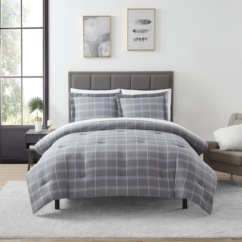 Sweet Home Collection 7 Piece Chambray Weave Bed in a Bag Set
