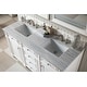 preview thumbnail 7 of 14, James Martin Vanities Bristol 60" Double Vanity, Bright White Arctic Fall Solid Surface