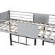 preview thumbnail 9 of 18, Black Twin Size Steel Triple Bunk Bed with Vent Board, Sturdy Metal Frame, Noise-Free Wood Slats, Separatable into three beds