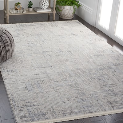 SAFAVIEH Whisper Hanako Contemporary Fringe Rug