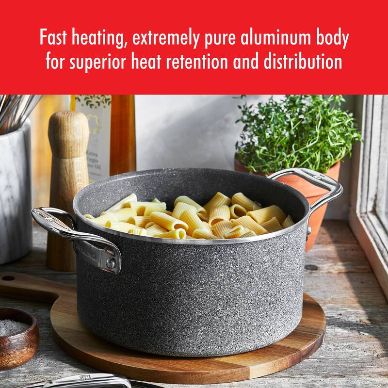 ZWILLING Vitale 6-qt Aluminum Nonstick Dutch Oven with Lid - Gray