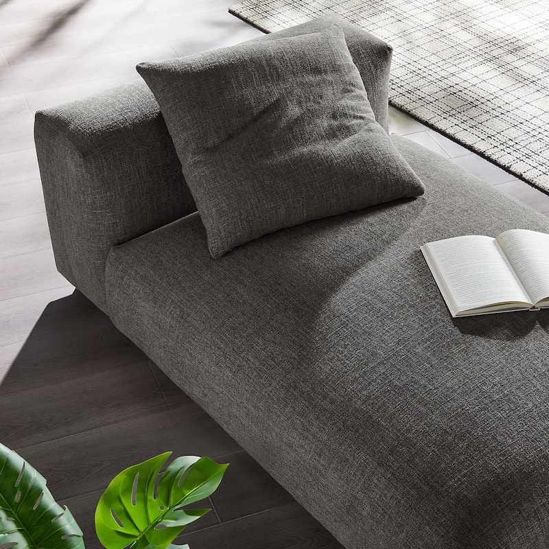 Solace Modular Upholstered Fabric Armless Chaise Lounge