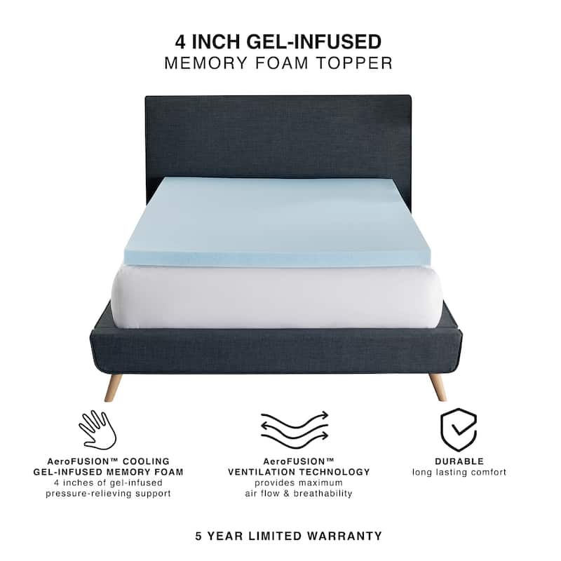 Bodipedic Comfort Gel-Infused Memory Foam Mattress Topper