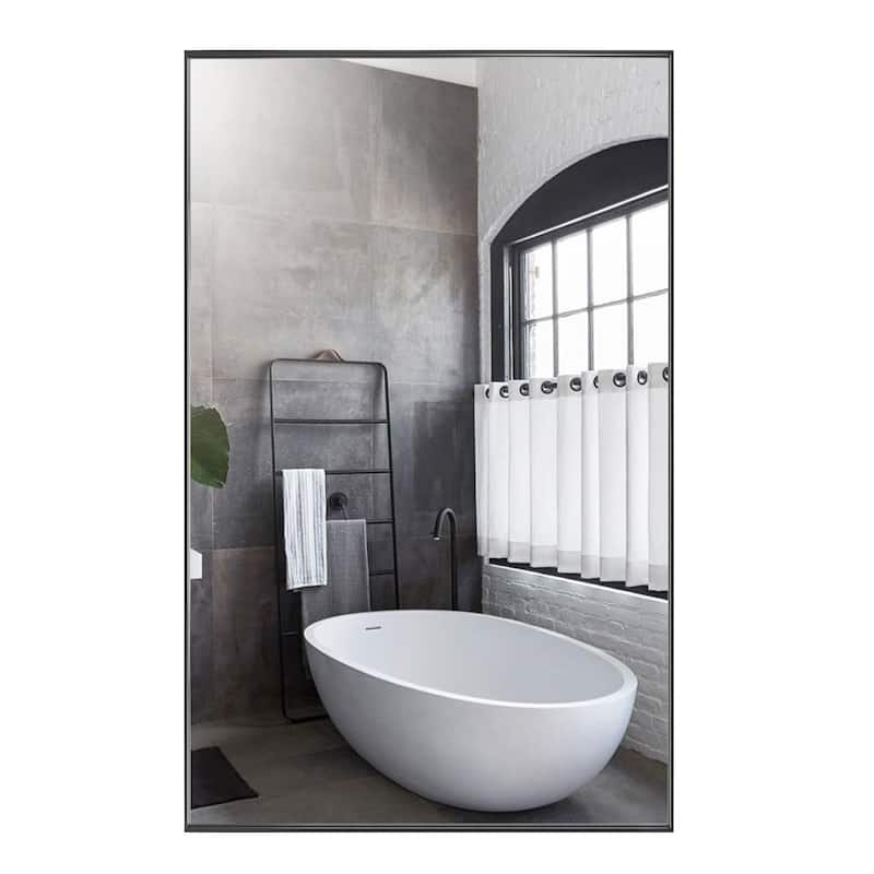 Modern Rectangle Framed Bathroom Vanity Mirror Accent Wall Mirror