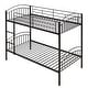 preview thumbnail 8 of 37, Convertible Twin Over Twin Bunk Bed with Guardrails and Ladder, Durable Steel Frame Bunk Bed, Divided into 2 Platform Beds