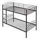 preview thumbnail 10 of 45, Twin Over Twin Steel Bunk Bed with Ladder, Converts into Two Beds