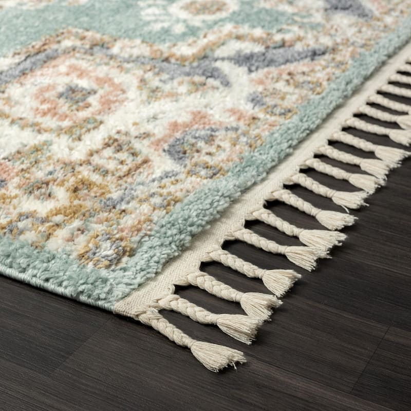 Luxe Weavers Indoor Southwestern Area Rug Boho Fringe Floor Cover