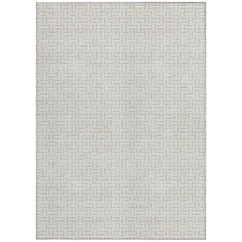 HomeRoots Geometric Transitional Rectangle Outdoor Rug