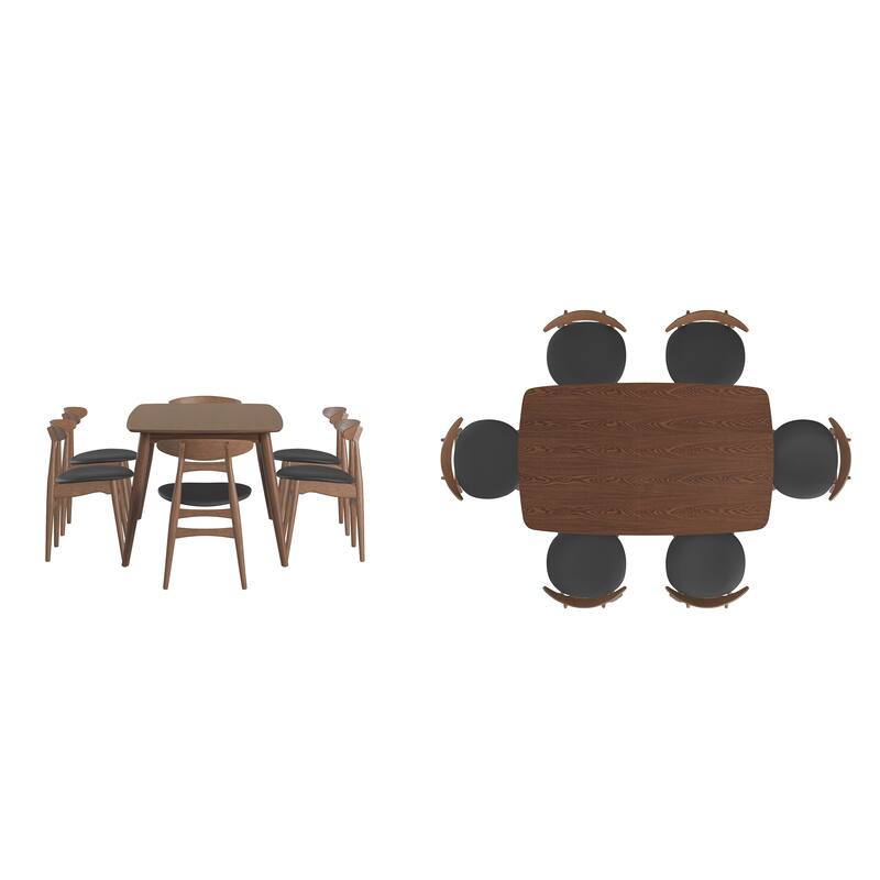 Ribe Mid-Century Modern Tapered Dining Set