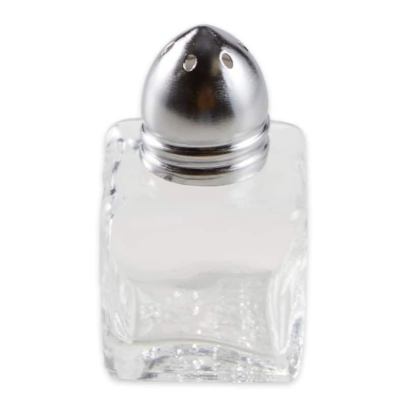 Mini Glass S and P Shakers with Rack (Set of 12)