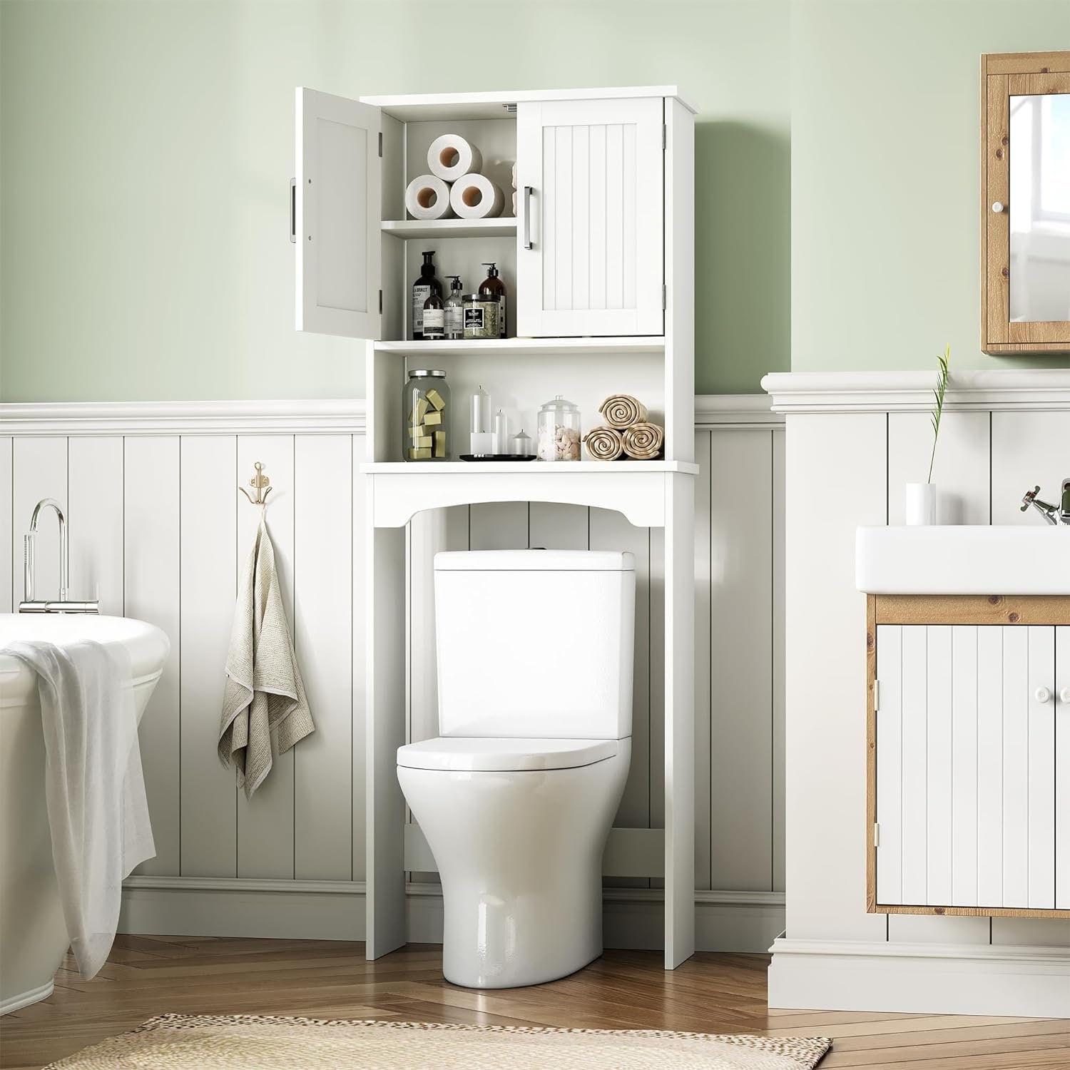 Cheap store bathroom storage