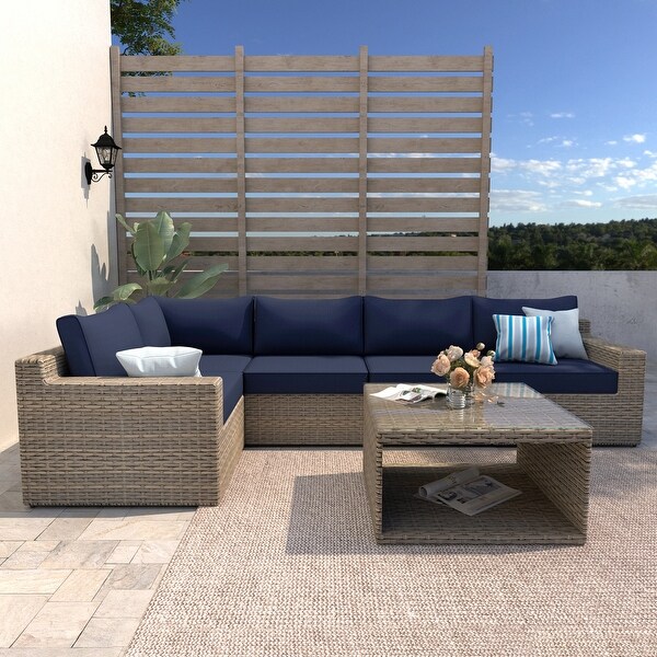 6 piece outlet rattan set