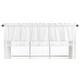 preview thumbnail 1 of 2, White Window Curtain Valance - Solid Color Tassle Fringe for Lemon Floral Collection