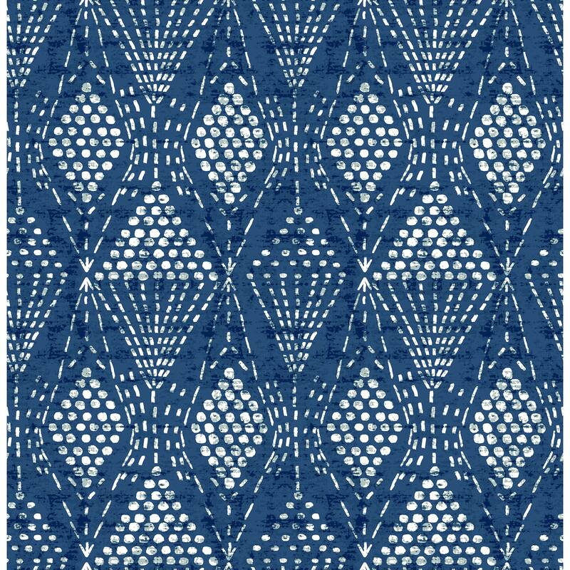 A-Street Prints Grady Blue Dotted Geometric Wallpaper