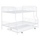 preview thumbnail 7 of 15, Full XL Over Queen Size Metal Bunk Bed with Twin Size Trundle