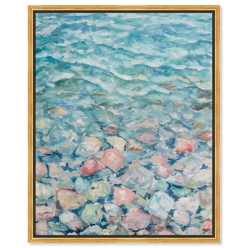 Turquoise Dream Canvas by Art Remedy - 36" x 45" - Gold