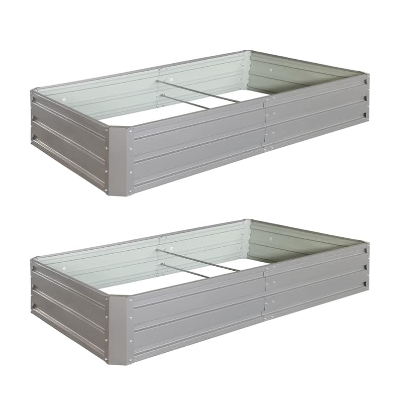 Modern Minimalist Garden Bed Patio Kit Planting Bed with Thickened Board, for Vegetables Flowers Herb - 8' x 10'