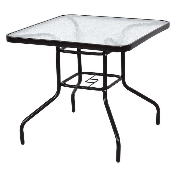 Shop Costway 31 1/2'' Patio Square Table Steel Frame ...