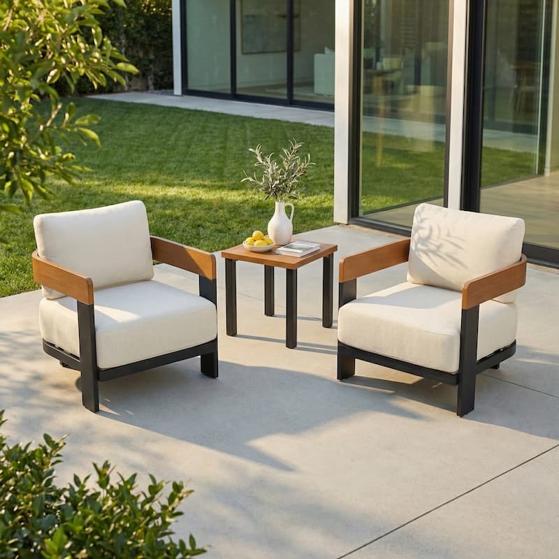 2 - Person Patio Conversation Sets With Cushions, Outdoor Set Furniture (3 Piece)