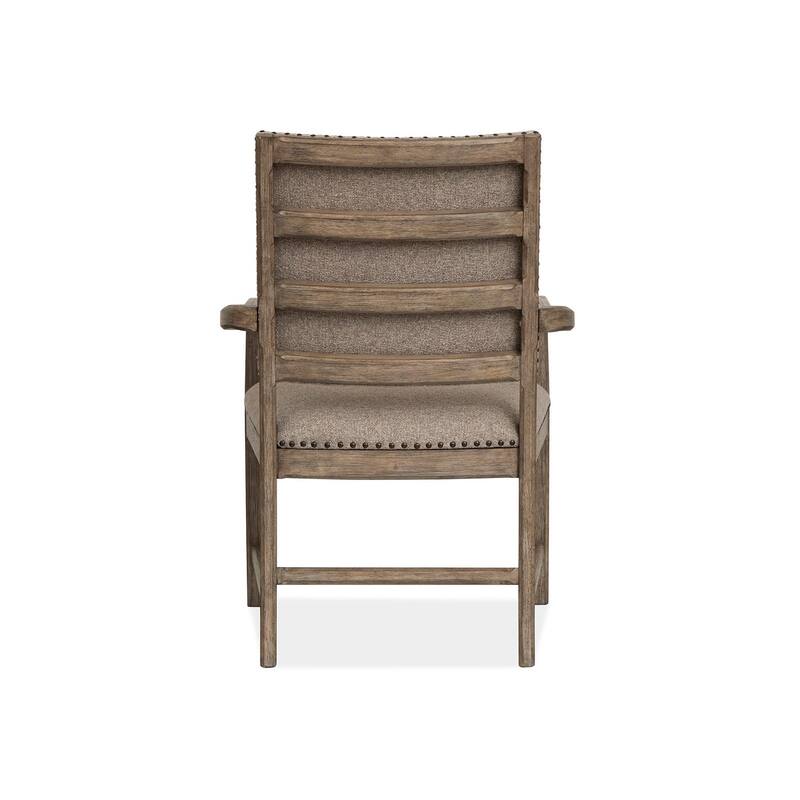 Magnussen Home Claremont Smokey Taupe Upholstered Arm Chair Two Pack - 25.5''W x 25.75''D x 39.44''H