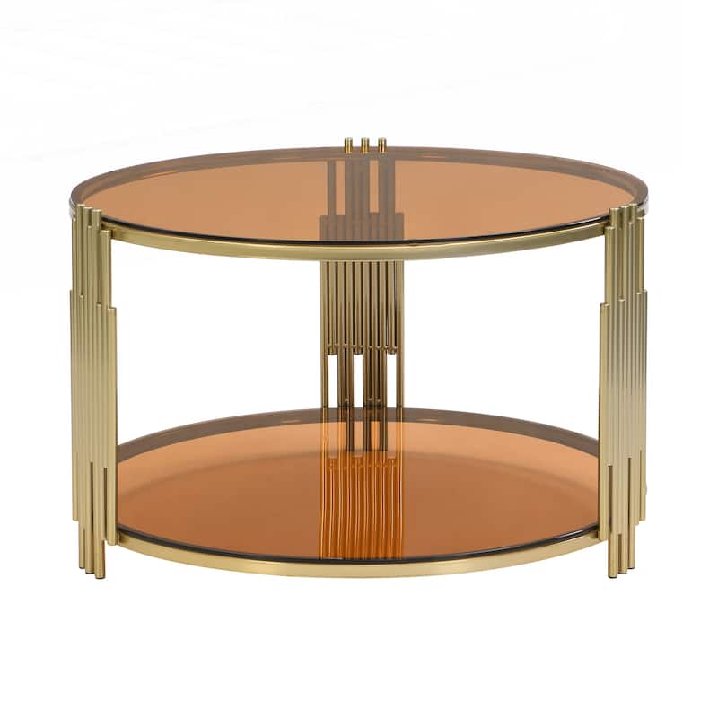 Modern Brown Glass Coffee Table