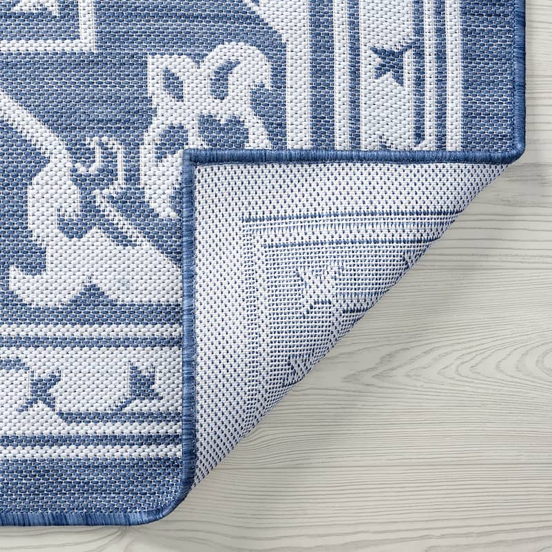 Exo Coastal Oriental Indoor/Outdoor Area Rug