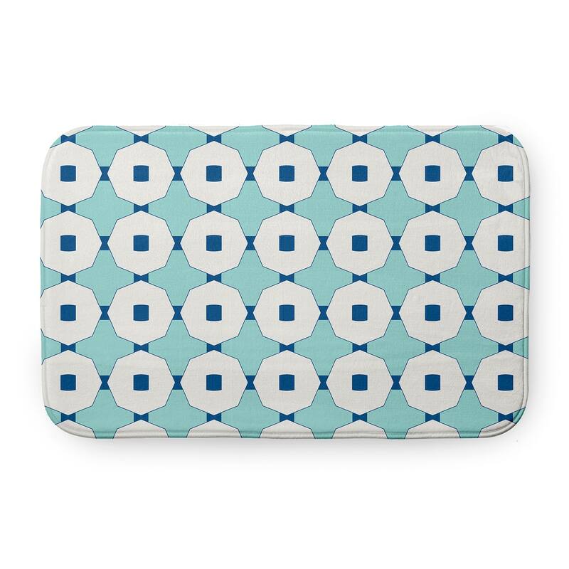 Button Up Bathmat - 34" x 21" - Light Blue