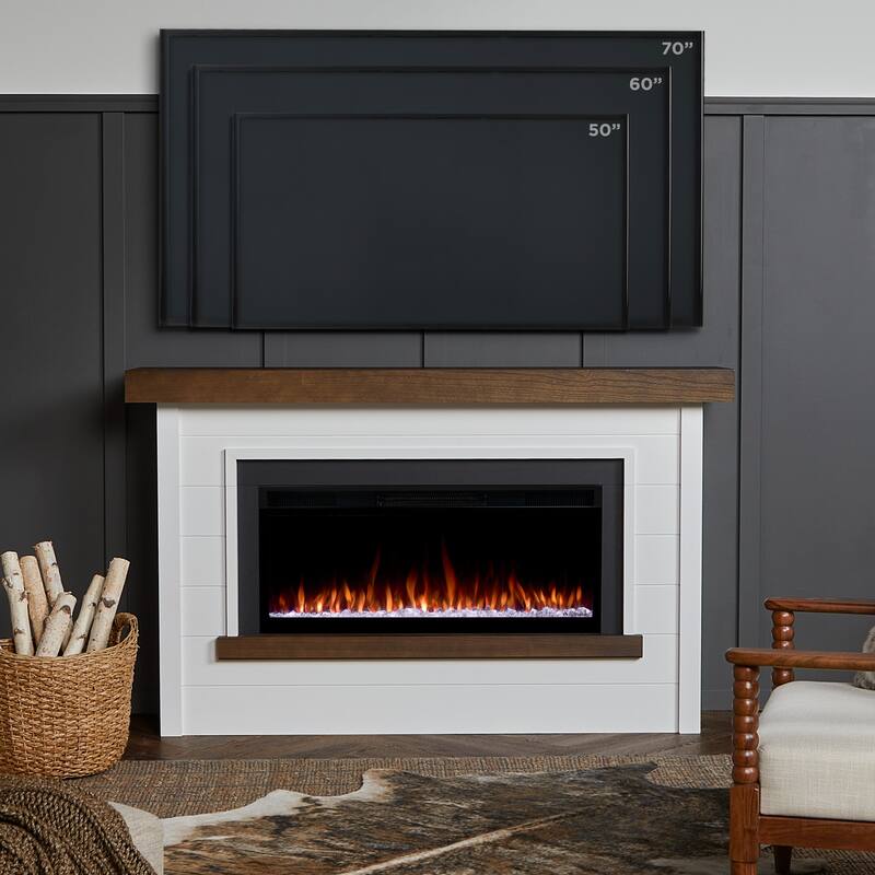 Bernice 67" Smart Landscape Electric Fireplace By Real Flame