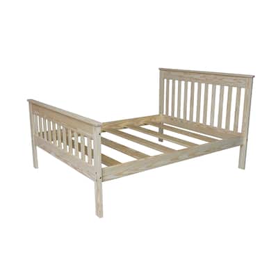 Harmony Unfinished Solid Pine Queen Bed