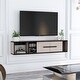 preview thumbnail 3 of 13, Furniture of America Benedikto Mid-century 63-inch 5-shelf Media Console