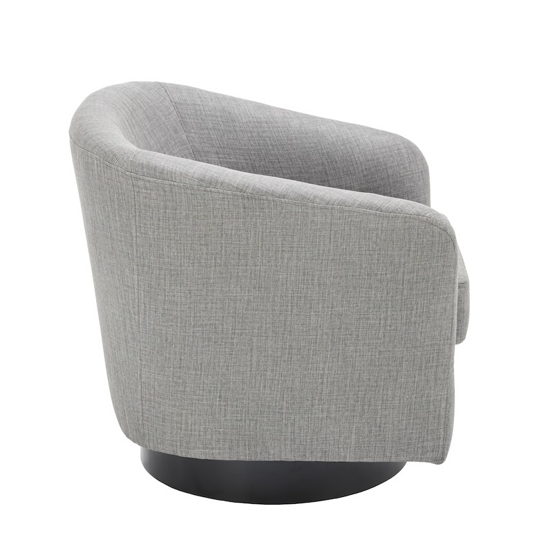2 Set Round Barrel Chair 360-Degree Swivel Accent Chairs