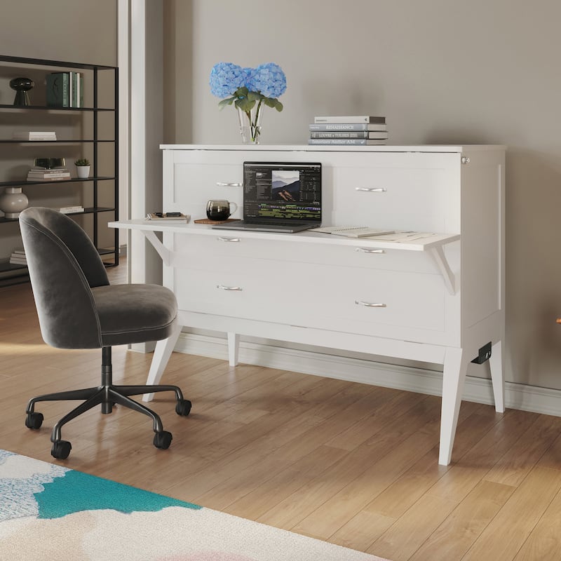 Northampton Full Murphy Bed Desk with Mattress