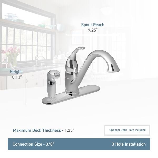 Shop Moen 7835 Camerist Single Handle Low Arc Kitchen Faucet With