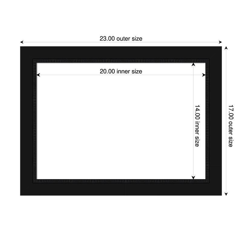 Amanti Art Avon Black Framed Dry Erase Magnetic Board - 23 x 17 in
