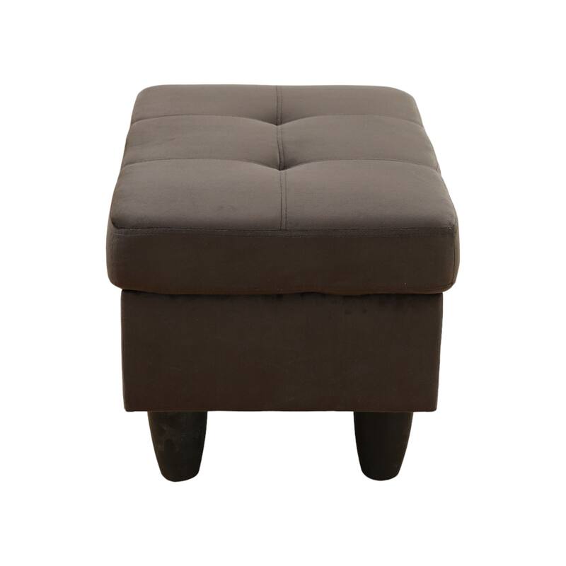 KISRAIS 28.5" Wide Upholstered Storage Ottoman