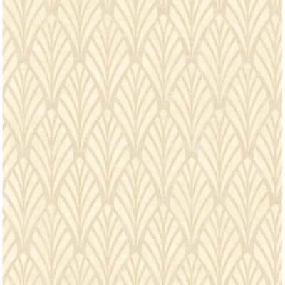 Seabrook Designs Junie Natural Shell Unpasted Wallpaper - 20.5 in. W x 33 ft. L
