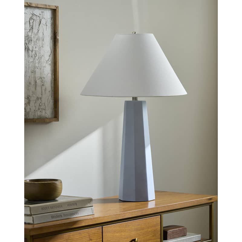 Livabliss Millau Rustic Accent Table Lamp - Blue/White