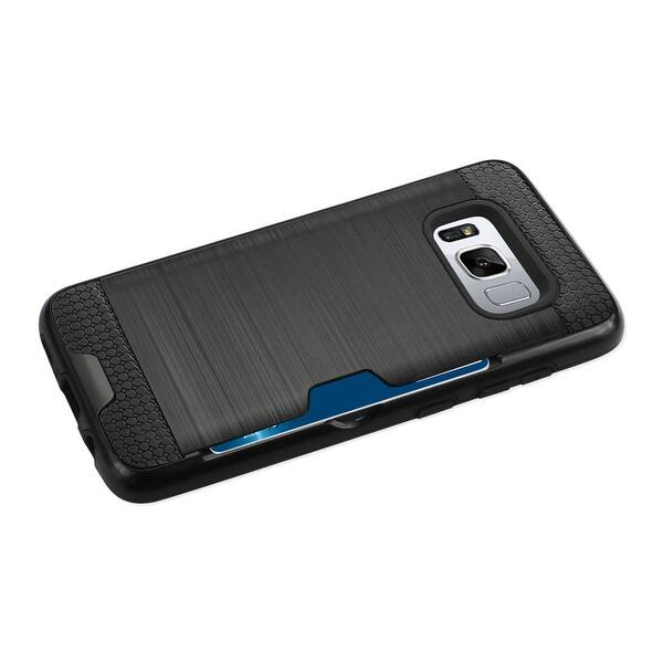 Shop Reiko Samsung Galaxy S8 Slim Armor Hybrid Case With Card Holder In Black Free Shipping On Orders Over 45 Overstock 22517938