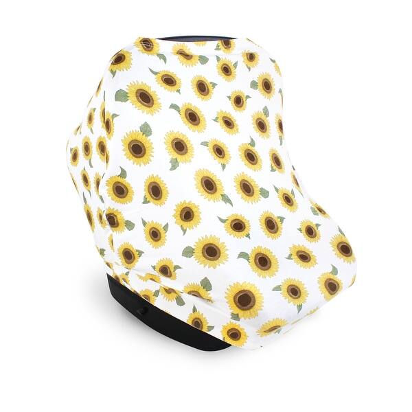 slide 1 of 1, Hudson Baby Girls Multi-use Car Seat Canopy, Sunflower, One Size - Sunflower Sunflower