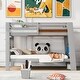 preview thumbnail 10 of 14, Twin over Twin Bunk Bed with Built-in Ladder, and Ample Storage Shelves, Pine Wood Frame