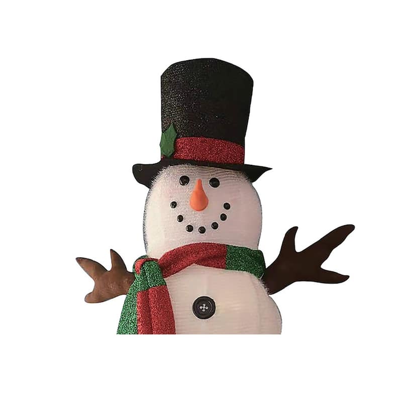 Christmas 4 ft. Lighted LED Collapsible Fabric Snowman