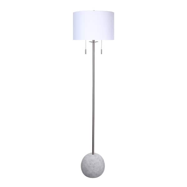 slide 4 of 9, Marco 62.5" Concrete and Metal Floor Lamp Brushed Nickel