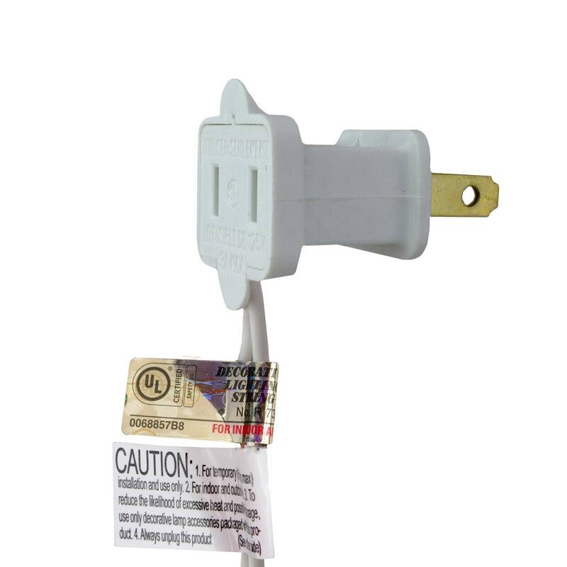 25 Count Multi-Color LED C7 Christmas Lights, 16 ft White Wire